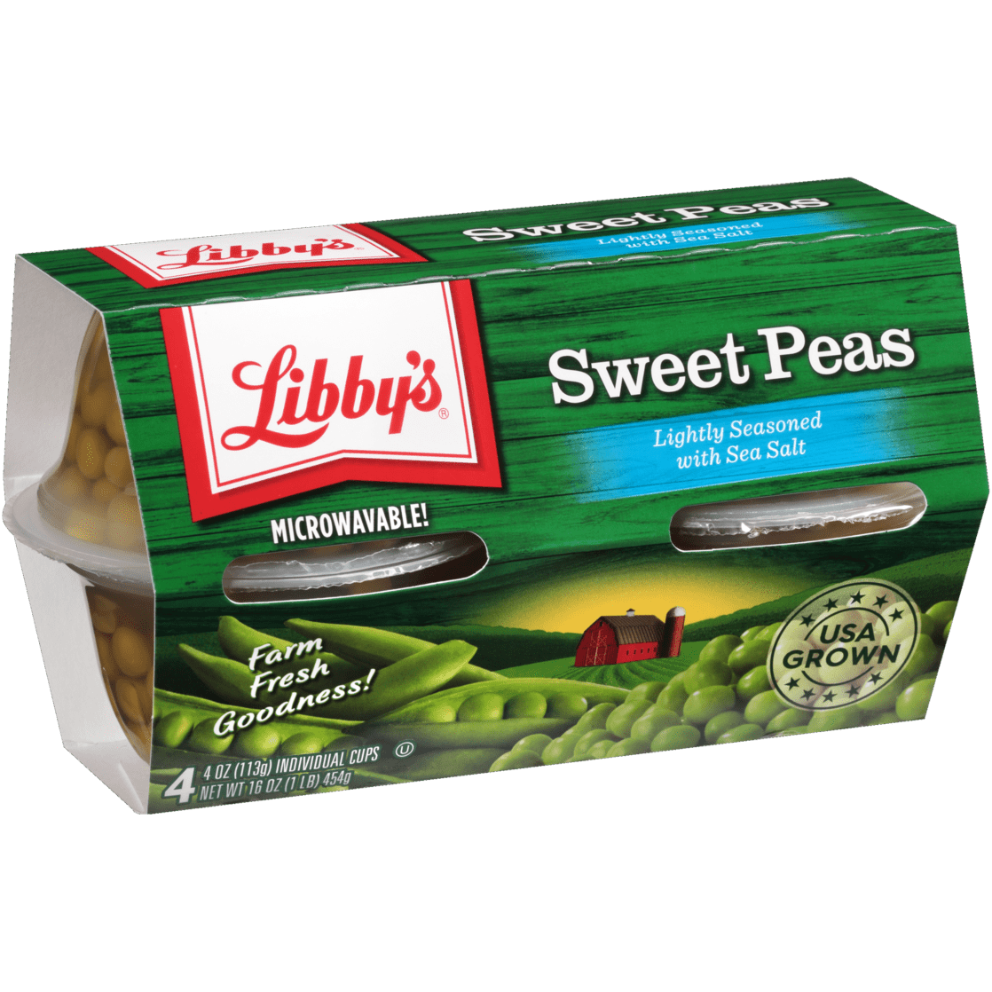 Libby's Vegetable Variety Pack 16-4oz cups-Corn, Green Bean, Peas