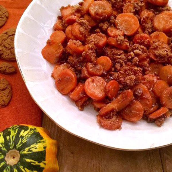 Southern Candied Carrots with Gingersnap Crunch