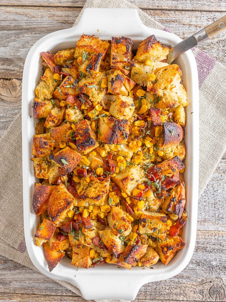 Bacon & Corn Sourdough Stuffing