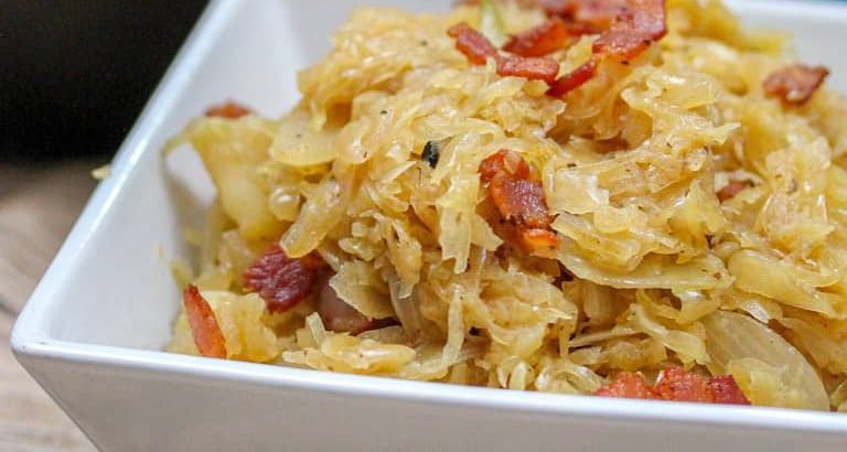 Braised Sauerkraut with Apples and Crispy Bacon - Libby's Vegetables