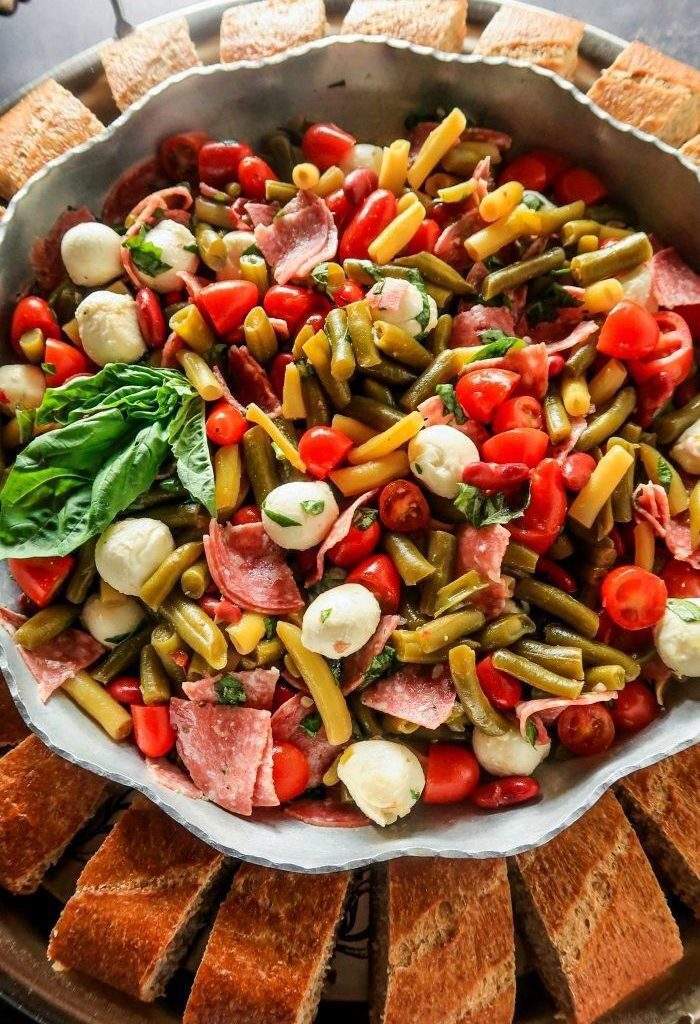 Caprese Bean and Salami Salad