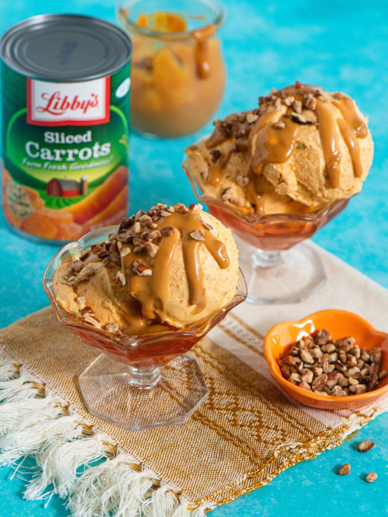 Carrot Ice Cream with Dulce de Leche